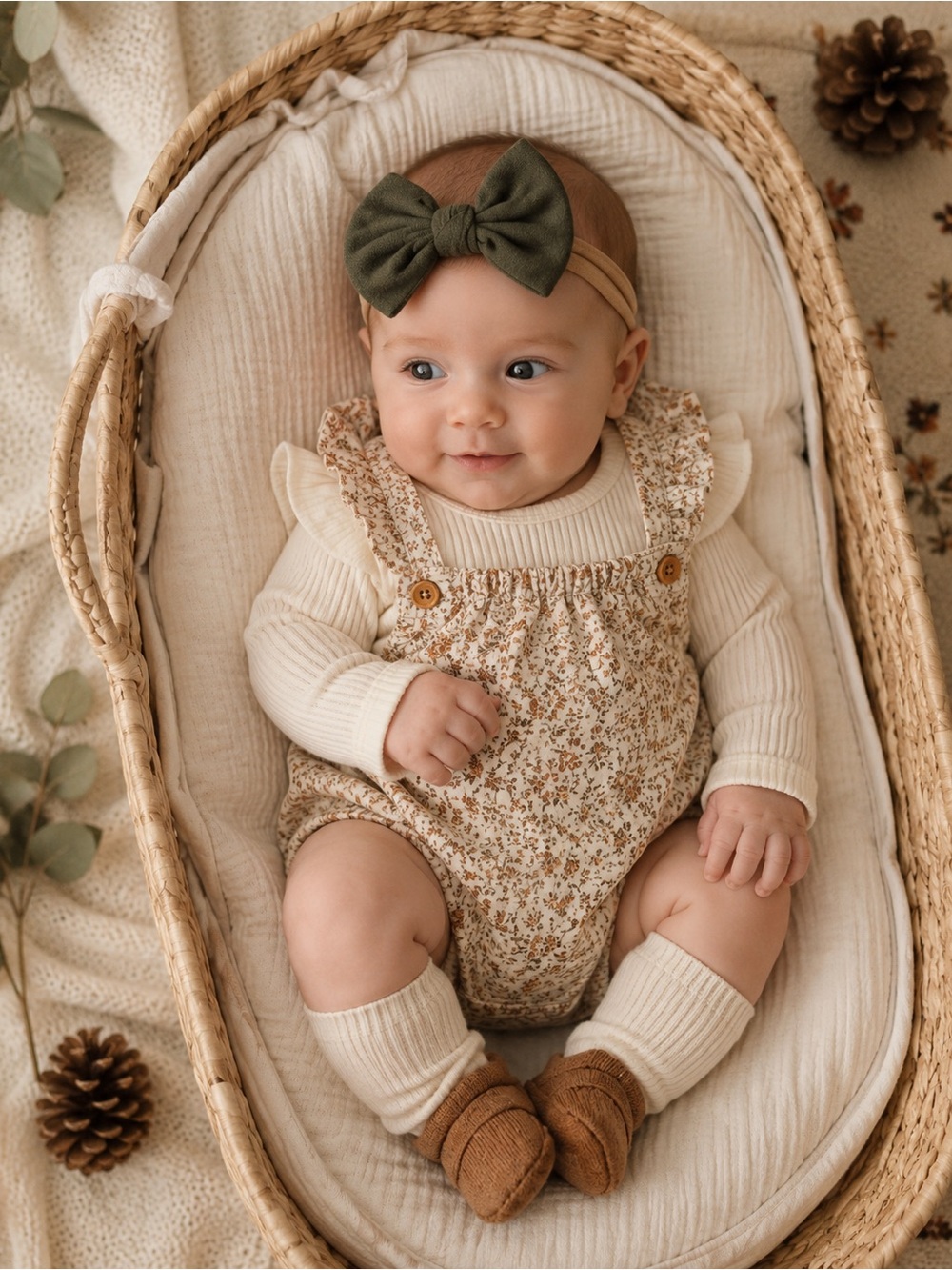 Baby Girl The 3-Piece Autumn Bundle Nylon Handmade Knotted headband